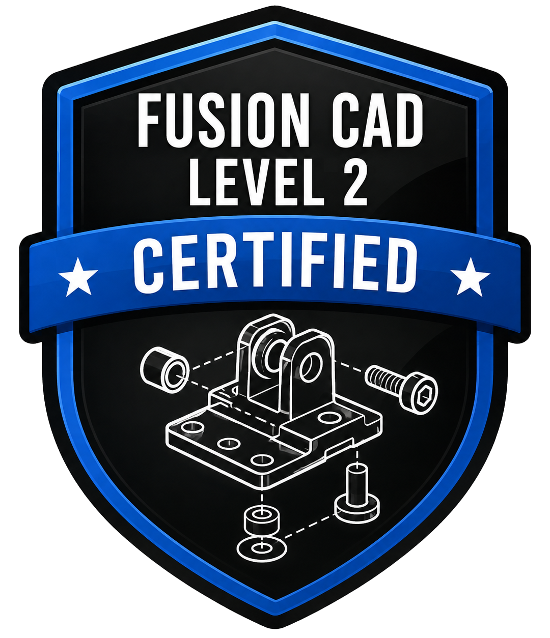 Fusion CAD Level 2 certification badge
