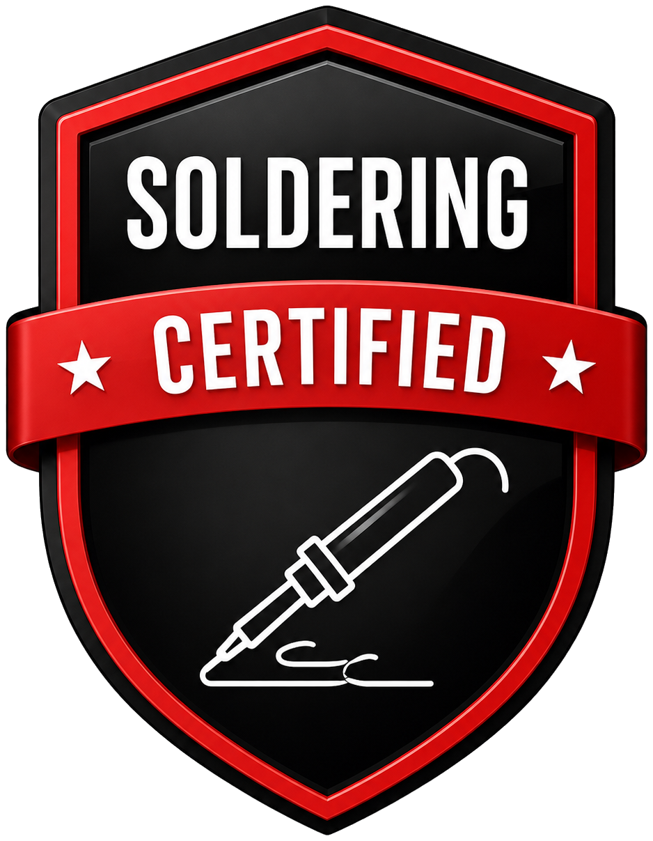 Soldering certification badge