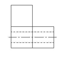 Right orthographic view showing hidden and centerline details for the lesson 1.4 part